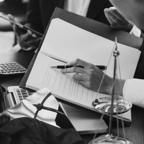 Lawsuit and justice concept, Lawyer working with partner at law